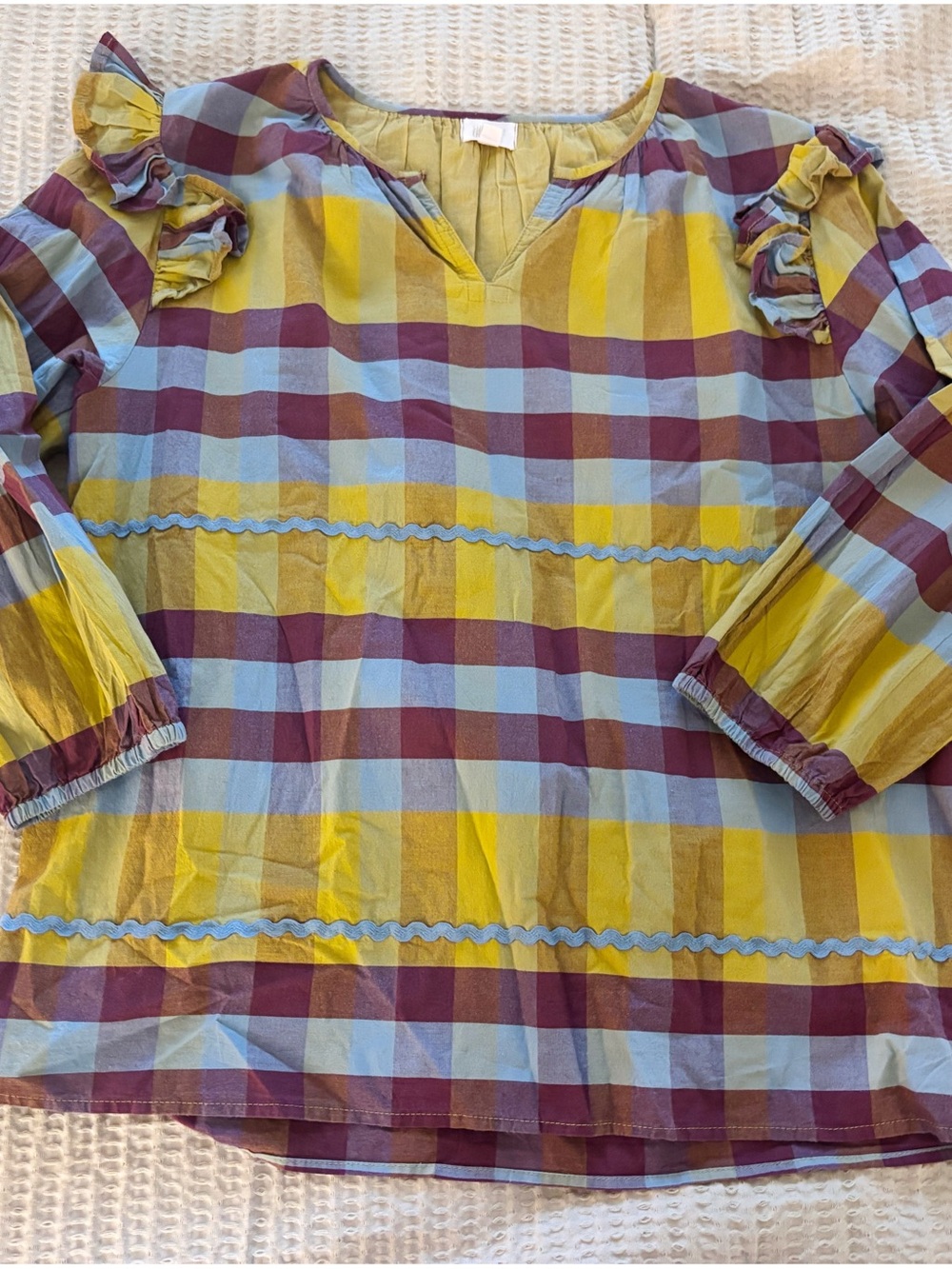 Sunshine Tienda Plaid Blouse